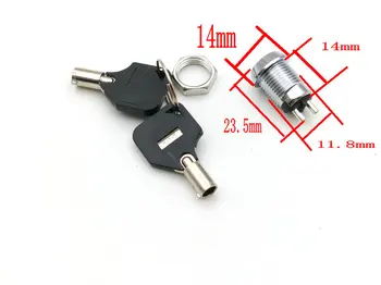 1 комплект мини-ключей для включения/выключения замка зажигания, ключ ВЫКЛ. 12 мм
