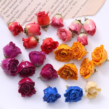 1 шт. подвеска из живых цветов и вечнозеленых роз, серьги-браслет ручной работы, сделай сам