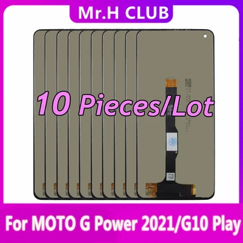 10 шт./лот для Motorola Moto G Power 2021 XT2117 G10 Play Сенсорный ЖК-дисплей с цифровым преобразователем в сборе Запасные части для ремонта