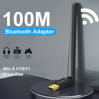 100M USB Bluetooth 5.3 адаптер Передатчик Приемник Аудио Bluetooth Ключ Беспроводной USB адаптер для компьютера ПК Ноутбук Новый