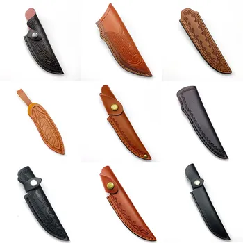 11 Моделей наружных прямых ножей из воловьей кожи, ножны с фиксированным лезвием, держатели сумок для хранения, чехол для брюк, переносной чехол с пряжкой
