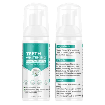 2 ШТ. ополаскиватель для рта Teethaid, Отбеливающая зубная паста, пенка, освежающая дыхание, глубоко Очищающая органическая зубная паста для чувствительных зубов и десен