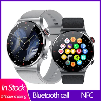 2023 Мужские смарт-часы с кнопкой управления доступом, NFC, Bluetooth-вызов, умные часы, музыкальный плеер BT, сообщение, часы для здоровья