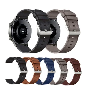 22 мм ремешок для Samsung Galaxy watch 46 мм Gear S3 frontier Watch3 45 мм кожаный браслет correa для HUAWEI GT 2 3 pro band