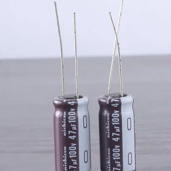 30шт электролитический конденсатор Nichicon pM 47 мкф 100 В 105 ℃ 10*20 мм