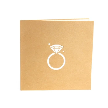 3D для всплывающего кольца Поздравительная открытка на Годовщину свадьбы Влюбленный Валентинки Выпускной День рождения с приглашением в конверте Челночный корабль