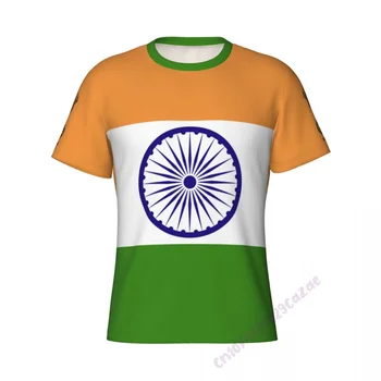 3D футболка с флагом Индии, Мужская Спортивная облегающая короткая футболка, мужской тренажерный зал, Топы для занятий бодибилдингом, одежда