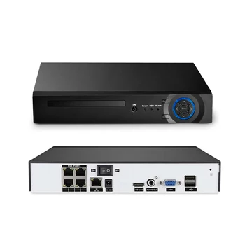 4CH 5MP 1080P Mini 48V POE NVR H.265AI Распознавание Лиц Система Видеонаблюдения Регистратор ONVIF Для POE IP Камеры