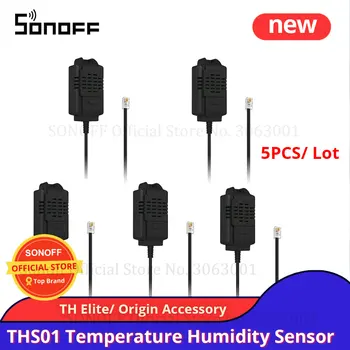 5 Шт./лот Sonoff Sensor THS01 Датчик Температуры Влажности Зонд Высокоточный Монитор Модуль Датчика для Sonoff THR316D/THR320D