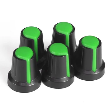 5ШТ WH148 Колпачок ручки переключателя потенциометра AG2 15x17 мм, Зеленые Пластиковые ручки, Набор сливовых ручек