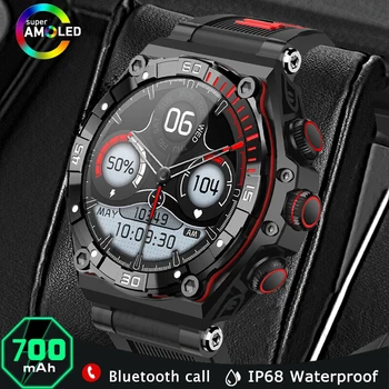 AMOLED Bluetooth Call Смарт-часы Мужские 1,43 дюйма 466*466 HD Большая Батарея 700 мАч Сверхдлинный Режим Ожидания Спортивные Умные Часы IP68 Водонепроницаемые