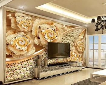 beibehang Индивидуальные современные шелковые гладкие ювелирные изделия с бриллиантами роскошный домашний ТВ фон гостиная диван обои для спальни