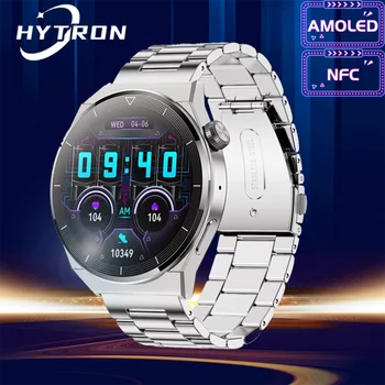 HYTRON NFC GT3 Pro Смарт-Часы Мужские AMOLED 390*390 Экран Bluetooth Вызов Беспроводная Зарядка Частота Сердечных Сокращений Смарт-Часы для HUAWEI XIAOMI