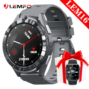 LEMFO часы для мужчин Android 6G 128GB LEM16 Смарт-часы с SIM-картой WLAN WIFI GPS 8MP Камера 8 Ядер смарт-часы 1.6 