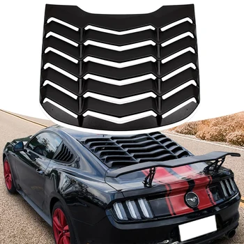 TML ABS Жалюзи заднего стекла Scoop Louvers GT Lambo Style матово-черного цвета подходит для Mustang 2015 - 2021 (матово-черный)