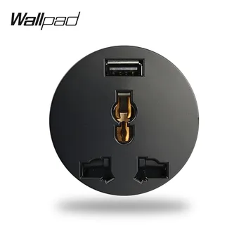 Wallpad L6 5 цветов ЕС Великобритания США Универсальная настенная электрическая розетка с USB-портом для зарядки 2.1A Модульная комбинация 