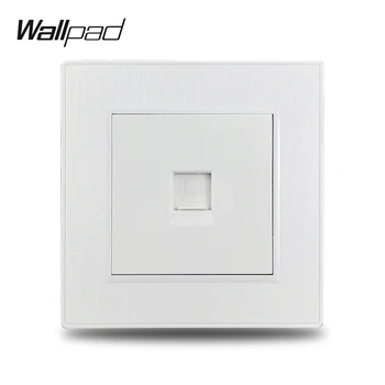 Wallpad S6 Белый Ethernet для передачи интернет-данных RJ45 CAT6 Электрическая розетка из матового пластика для ПК