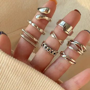 YONGMAN Стерлинговое серебро 925 пробы, открывающие модные кольца Ins Для женщин и девочек, подарочные украшения R85