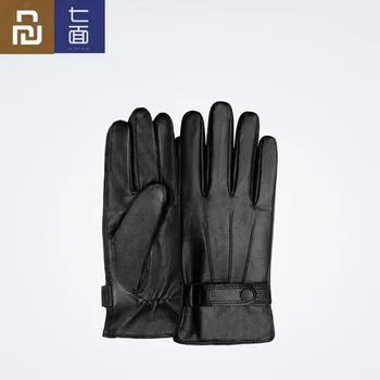 Youpin Qimian Перчатки Из Овечьей Кожи С Сенсорным Экраном Для Пальцев Водонепроницаемые Испанские Перчатки Из Необработанной Мягкой Кожи Теплая Зима Для Женщин Man Drive Перчатки