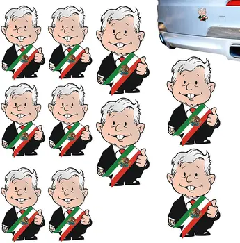 Автомобильные наклейки для мужчин - Amlito Lopez Obrador AMLO Decal - Декор автомобиля, Забавный Бампер на окно, Наклейка на окно, Подходит для автомобилей, Грузовиков