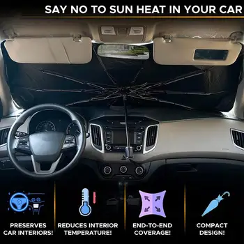 Автомобильный солнцезащитный козырек, автомобильный козырек от солнца, автомобильный зонт от солнца, солнцезащитный козырек, крышка лобового стекла автомобиля, крышка лобового стекла автомобиля