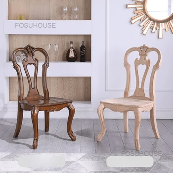Американские стулья для гостиной из массива дерева со спинкой, обеденный стул для гостиной из Скандинавской кожи, домашняя мебель для гостиной, Ленивый диван-кресло