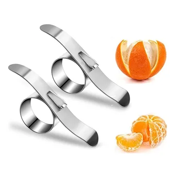 Апельсиновые корки из нержавеющей стали, легко открывающаяся Овощечистка для апельсинов, Кухонные приспособления, Кольцевая Овощечистка для лимона, грейпфрута, Инструменты для чистки цитрусовых