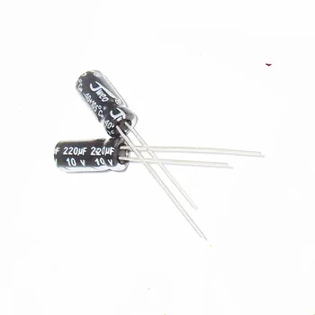 В компонент алюминиевого электролитического конденсатора 220 МКФ 10 В 5 *11 мм 10 В 220 мкф Подключаемый модуль (50 шт.)