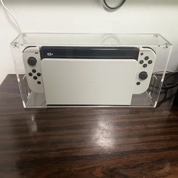 Высокопрозрачный акриловый ящик для хранения консоли с магнитной крышкой, Пылезащитный ящик для Nintendo switch и switch OLED