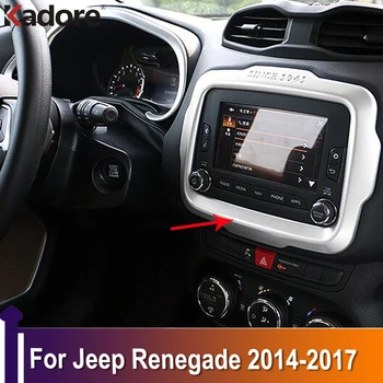 Для Jeep Renegade 2014 2015 2016 2017 Управление центральной консолью, GPS-навигация, отделка, автомобильные аксессуары, наклейка