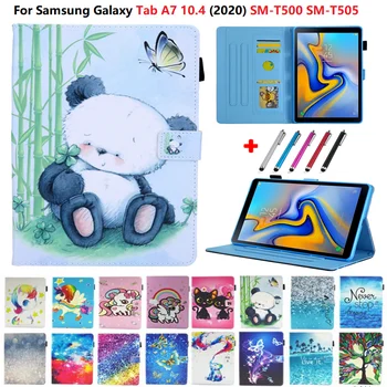 Для Samsung Galaxy Tab A7 10.4 Case 2020 SM-T500 SM-T505 чехол-кошелек для планшета с изображением единорога и дерева Funda для Galaxy Tab A7 Cover T500 Pen