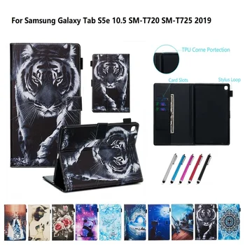 Для Samsung Galaxy Tab S5e 10.5 2019 SM-T720 SM-T725 Чехол-бумажник из Искусственной Кожи С Подставкой Для Samsung Tab S5e 10 5 Funda