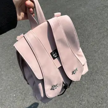 Корейский модный женский рюкзак большой емкости с милым розовым кроликом, эстетичная сумочка Y2k, школьные сумки в стиле преппи, офисная Женская сумка для ноутбука