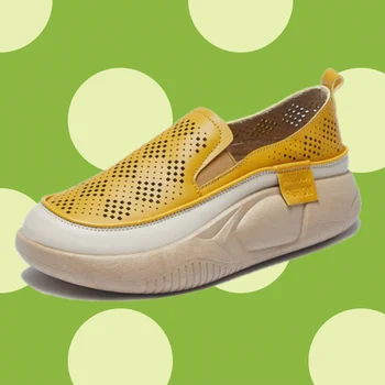 Кроссовки Женские Летние 2023, модная обувь на платформе, дышащие женские кроссовки, нескользящая женская спортивная обувь со шнуровкой на толстой подошве
