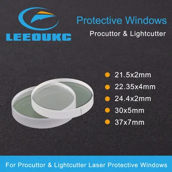 Лазерные Защитные Стекла 21,5 × 2/30 × 5/37 × 7 мм Оптическая Линза для Головки Procuttor & Lightcutter & SolidCutter мощностью 0-30 кВт