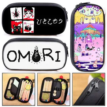 Милая косметичка Omori, сумка для карандашей, мультяшная стационарная сумка Omori, пенал для подростков, школьные принадлежности, подарок