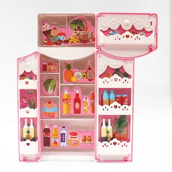 модные мини-аксессуары холодильник для куклы Барби мебель для дома мечты кухонный холодильник Игровой набор 1/6 аксессуары для кукол bjd