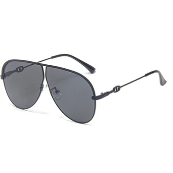 Модные солнцезащитные очки в ретро-стиле с большой оправой, солнцезащитные очки из ПК для женщин, Мужские летние пляжные принадлежности