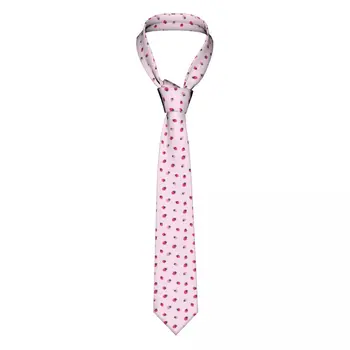 Мужской галстук Тонкий Узкий Розовый Галстук с рисунком клубники, Модный Галстук Свободного стиля, мужской галстук для вечеринки, свадьбы