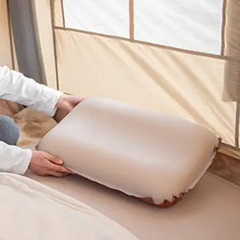 Надувная подушка Из мягкой ткани, быстро Надувающаяся Подушка для сна, Дорожная подушка с высокой эластичностью, Спальное снаряжение, Подушка для надувания, Походная подушка