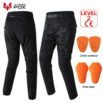 Новое поступление, мотоциклетные брюки, Летние Дышащие Наколенники с защитой CE уровня 2, черные винтажные мужские кроссовки для езды на мотоцикле