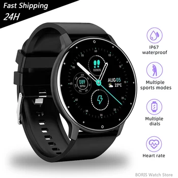 Новые модные Умные часы для мужчин 2023 с полным сенсорным экраном Bluetooth, цифровой фитнес-браслет, Водонепроницаемые женские Умные часы для Android