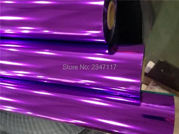 Один рулон глянцевой бумаги из фольги фиолетового цвета 64 см x 120 м/8 см x 120 м с оплатой стоимости доставки