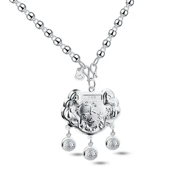 Ожерелье ziqiudie из стерлингового серебра 925 пробы с замком 
