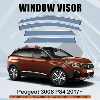Оконный козырек для Peugeot 3008 T8 P84 2013-Сегодня автоматический дверной козырек Погодные экраны Защитные стекла