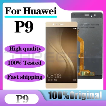 Оригинальный 5,2-дюймовый дисплей для Huawei P9 LCD EVA-L09, L19, L29, сенсорный экран, дигитайзер в сборе, замена на рамку