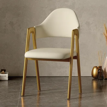 Передвижные обеденные стулья с золотыми ножками, Роскошный Скандинавский стул, Итальянская индивидуальная мебель для дома от Articulos Para El Hogar