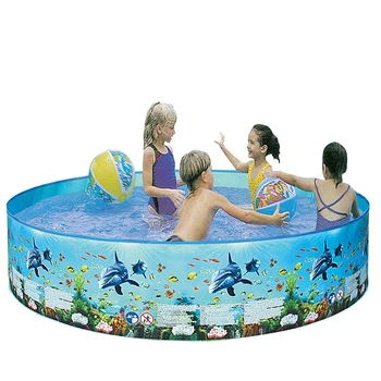 Портативный бассейн из жесткого пластика без надувания, Складной Бассейн, Семейный бассейн, Круглый бассейн для младенцев, детей, взрослых