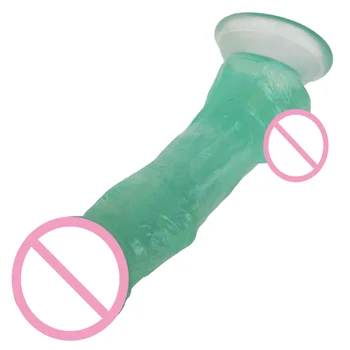 Прозрачный фаллоимитатор 20 * 4,5 см, реалистичный мягкий мастурбатор для пениса, секс-игрушки на присоске