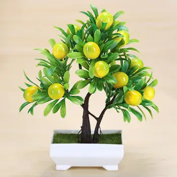 Прочное искусственное растение, искусственное апельсиновое дерево, реалистичный орнамент, искусственное апельсиновое дерево, украшение для дома